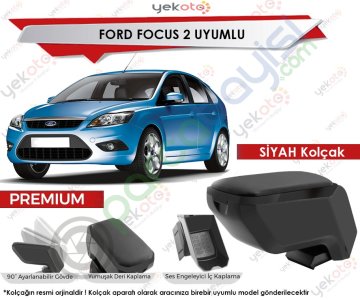 Ford Focus 2 Uyumlu Siyah Kolçak Kol Dayama Ultra Kaliteli