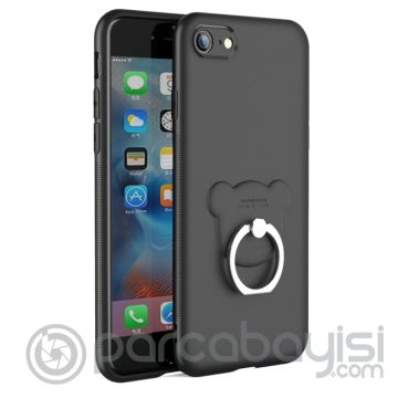 iPhone SE3-SE2 İPhone 8-7 Premium Fit Darbe Emici Yüzüklü Silikon Kılıf