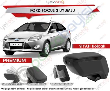 Ford Focus 3 Uyumlu Siyah Kolçak Kol Dayama Ultra Kaliteli