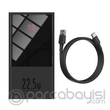 Baseus Super Mini Dijital Göstergeli Power Bank 10000mAh 22.5W Hızlı Şarj Power bank