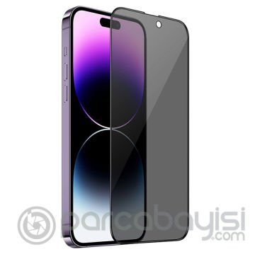 Hoco iPhone 14 Pro Prıvacy Serisi Hayalet Full Koruma Cam Ekran Koruyucu