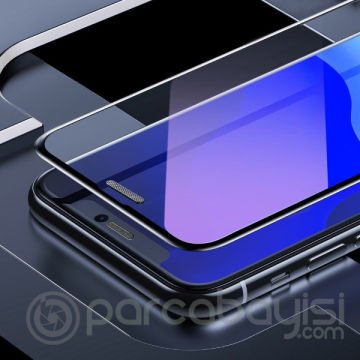Baseus İPhone XS-X 5.5 Ekran Koruyucu Full Anti Blue Light Tempered Cam Ekran Koruyucu 2 A