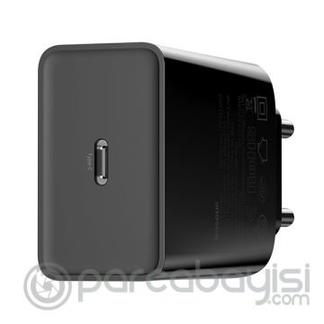 Baseus Speed Mini 18W Hızlı Şarj Adaptörü + PD İPhone Şarj Kablosu 1 Metre