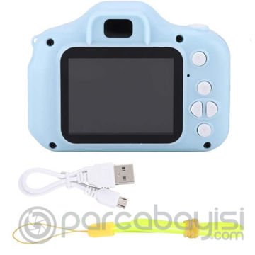 ALLY X2 Mini Çocuklar İçin Taşınabilir Fotoğraf-Video Kamera + 8GB SD Kart