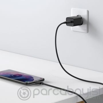 Baseus Super Si 1C 25W Hızlı Şarj Adaptörü + 3A Type-C to Type-C 1m Şarj Kablosu