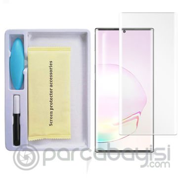 Ally Sm Galaxy Note 20 Ultra Pro Full Uv Liquid+Uv Işık 3d Kırılmaz Cam Ekran Koruyucu