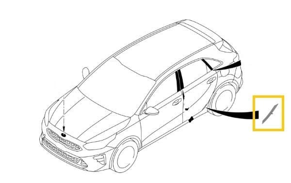 Kia Ceed Sağ Arka Kapı Şeffaf Band Orjinal | 87549J7001