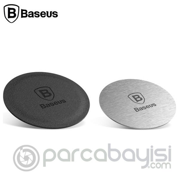Baseus İron Suit Magnetic Telefon Tutucu Plaka 2 Adet(1 Deri 1 Metal)