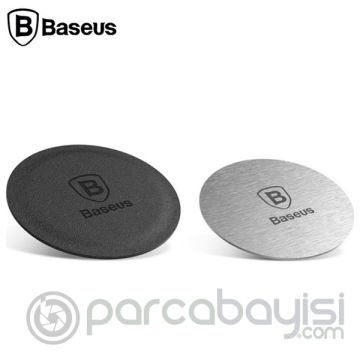 Baseus İron Suit Magnetic Telefon Tutucu Plaka 2 Adet(1 Deri 1 Metal)