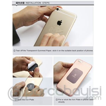 Baseus İron Suit Magnetic Telefon Tutucu Plaka 2 Adet(1 Deri 1 Metal)