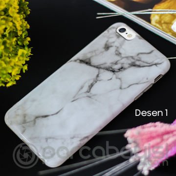 iPhone SE3-SE2 İPhone 8-7 Kılıf Mermer Taş Görünümlü Soft Silikon Kılıf