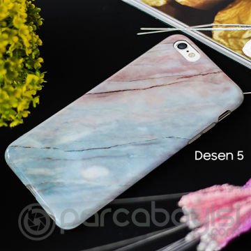 iPhone SE3-SE2 İPhone 8-7 Kılıf Mermer Taş Görünümlü Soft Silikon Kılıf