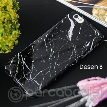 iPhone SE3-SE2 İPhone 8-7 Kılıf Mermer Taş Görünümlü Soft Silikon Kılıf