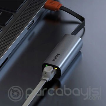 BASEUS Steel Cannon Series USB A Ethernet adaptörü  RJ45 Lan
