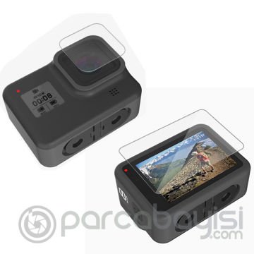 GOR Gopro Hero 8 2in1 Darbe Emici Ekran Koruyucu 2 SET