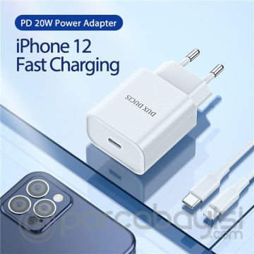 DUX DUCIS C50 PD 20W Hızlı Şarj Aleti 20W USB-C Güç Adaptörü