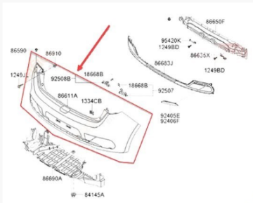 Ceed Arka Tampon Bakaliti Orjinal | 86611A2000