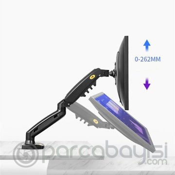 NB F160 Çift Kol Amortisörlü Monitör Tutucu 17-30'' LCD LED Monitör Tutucu