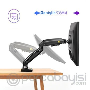 NB F160 Çift Kol Amortisörlü Monitör Tutucu 17-30'' LCD LED Monitör Tutucu