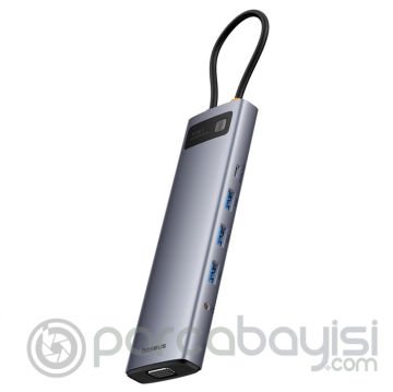 Baseus Metal Gleam 11in1 Multifonksiyonel Type-C HUB Adaptör Dock Station