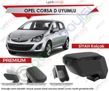 Opel Corsa D Uyumlu Siyah Kolçak Kol Dayama Ultra Kaliteli