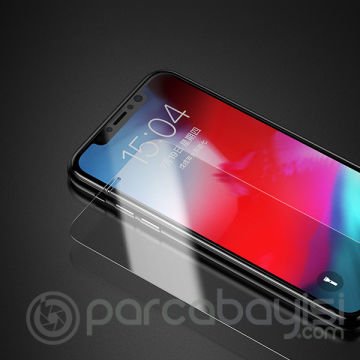 Baseus İPhone XS Max 6.5 Ön Arka Full Kaplama Şeffaf Kırılmaz Cam Koruyucu 0.3mm