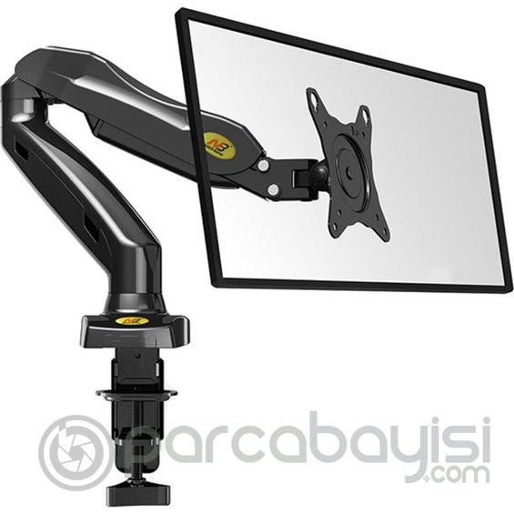 NB F80 Tek Kol Amortisörlü Monitör Tutucu 17-30'' Masa  Monitör Tutucu
