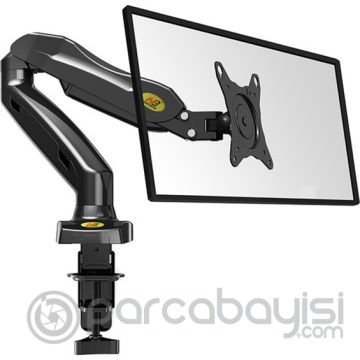 NB F80 Tek Kol Amortisörlü Monitör Tutucu 17-30'' Masa  Monitör Tutucu