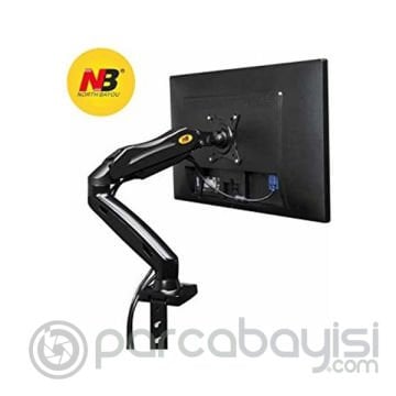 NB F80 Tek Kol Amortisörlü Monitör Tutucu 17-30'' Masa  Monitör Tutucu