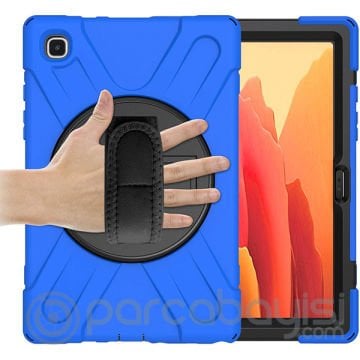 Galaxy Tab A7 10.4 SM-T500-T505-T507 Kılıf Shockproof 3 Katmanlı Standlı Zırh Kılıf Kalem Yerli