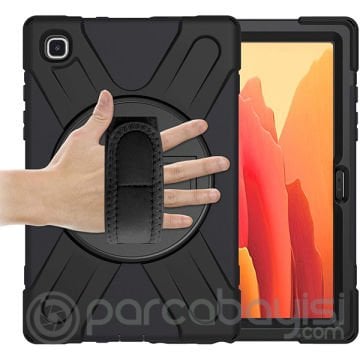 Galaxy Tab A7 10.4 SM-T500-T505-T507 Kılıf Shockproof 3 Katmanlı Standlı Zırh Kılıf Kalem Yerli