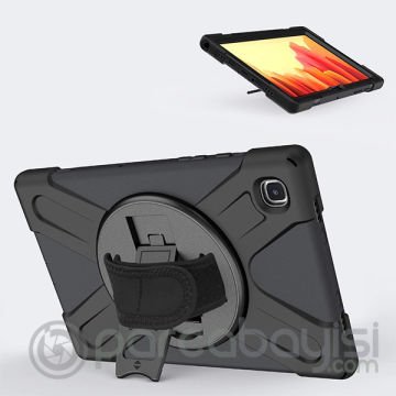 Galaxy Tab A7 10.4 SM-T500-T505-T507 Kılıf Shockproof 3 Katmanlı Standlı Zırh Kılıf Kalem Yerli