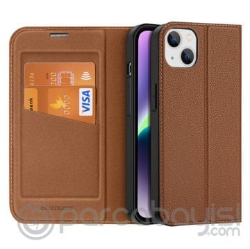 Dux Ducis iPhone 14 Plus 6.7 Kılıf Skin X2 Series PU Deri Manyetik Kapaklı Kılıf Magnetic Folio Case