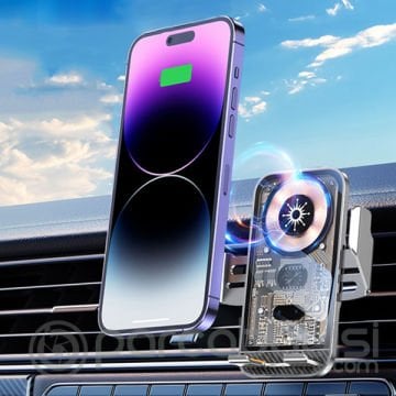 ALLY C10 15W Hızlı Şarj Şeffaf Otomatik Araç İçi Telefon Tutucu