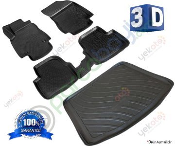 Volkswagen Golf 6 2009-2012 Arası 3D Paspas Ve Bagaj Paspas Seti Havuzlu