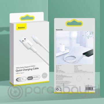BASEUS VOOC Flash Şarj  Type-C 5A Hızlı Şarj USB Şarj Kablosu 2M