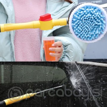 ALLY Otomatik Dönen Araç Yıkama Fırçası Mikrofiber Araba Yıkama Paspas Sabunluk Set