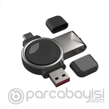 ALLY Galaxy Watch İçin Taşınabilir 2 in 1 USB + Type-C Şarj Standı