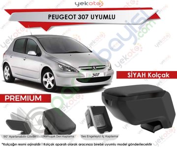 Peugeot 307 Uyumlu Siyah Kolçak Kol Dayama Ultra Kaliteli