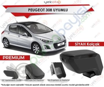 Peugeot 308 Uyumlu Siyah Kolçak Kol Dayama Ultra Kaliteli