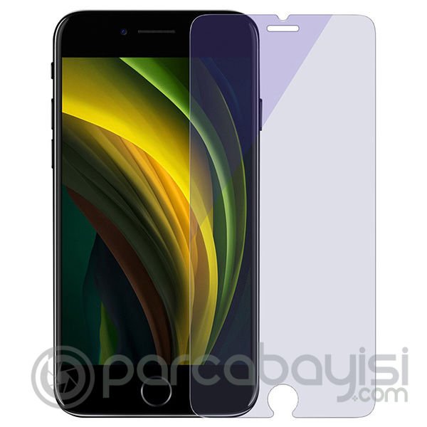 Baseus İPhone SE 2-İPhone 8-7 Anti Blue Light Tempered Cam Koruyucu 2 adet