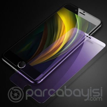 Baseus İPhone SE 2-İPhone 8-7 Anti Blue Light Tempered Cam Koruyucu 2 adet