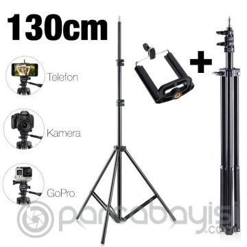 Ally 130cm Işık Ayağı Tripod Standı 3 Ayaklı Tripod Işık Ayağı 1.3 Metre