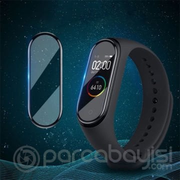 Xiaomi Mi Band 6-Mi Band 5 3D Kavisli Full Kaplama Koruyucu
