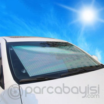 Araç İçi Araba Güneşliği Oto Ön Cam Güneşlik Branda Katlanabilir Koruyucu Güneşlik 68 x125 Cm