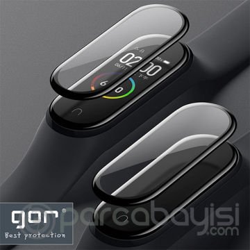 Gor Mi Band 4 3D Full Darbe Emici Ekran Koruyucu 2Adet