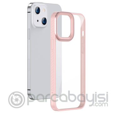 Baseus Crystal iPhone 13 6.1 Kılıf Armor Zırhlı Silikon Kılıf