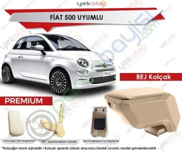 Fiat 500 Uyumlu Bej Kolçak Kol Dayama Ultra Kaliteli
