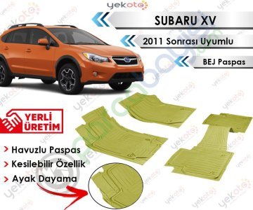 Subaru Xv 2011 Sonrası Uyumlu Havuzlu Kesilebilir Bej Paspas