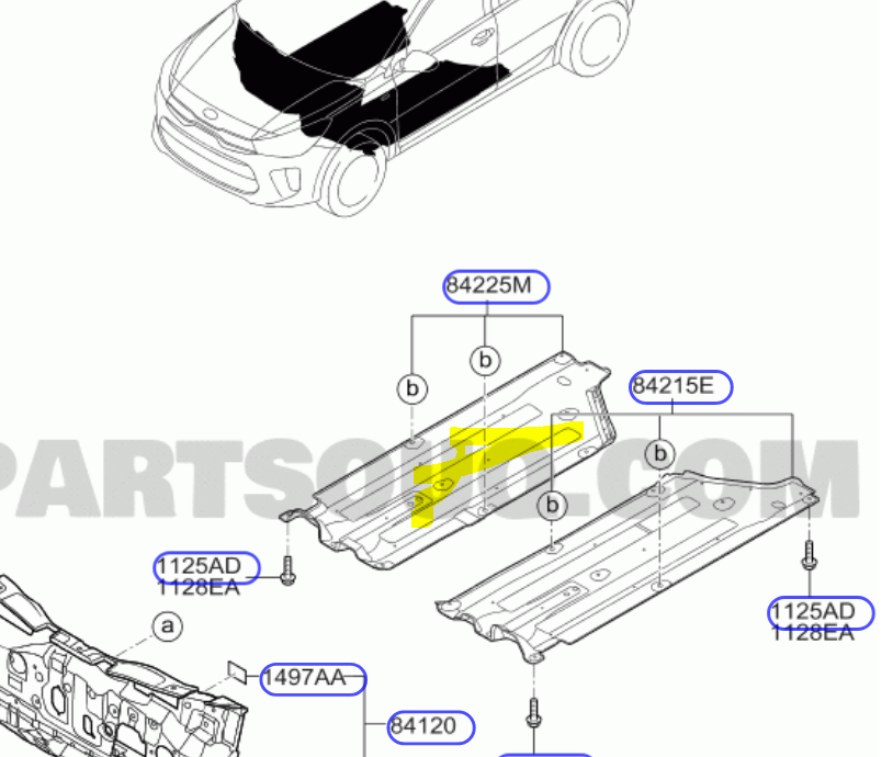 Kia Rio Motor Alt Sağ Bakaliti Orjinal | 84225H8000